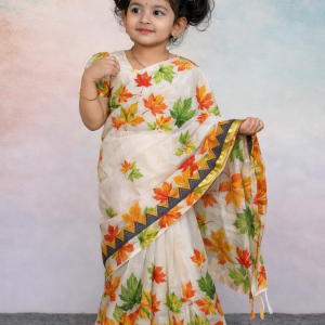 রেডি হাফ সিল্ক প্রিন্ট শাড়ি(code 45) (copy)