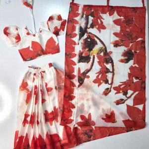 রেডি হাফ সিল্ক প্রিন্ট শাড়ি(code 70) (copy)