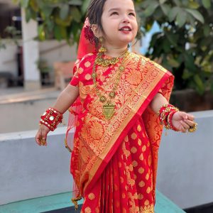 বেবি রেডি হাফ সিল্ক প্রিন্ট শাড়ি (code 83) (copy)