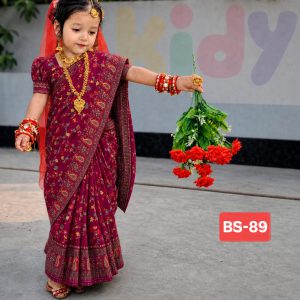 রেডি হাফ সিল্ক প্রিন্ট শাড়ি(code 43) (copy) (copy)
