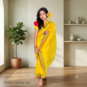 রেডি হাফ সিল্ক শাড়ি(code 11)