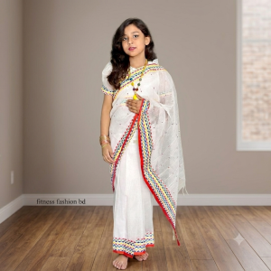 রেডি হাফ সিল্ক শাড়ি(code 10)